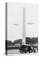 Blimps Practice over the Washington Monument-null-Stretched Canvas