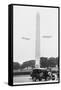 Blimps Practice over the Washington Monument-null-Framed Stretched Canvas