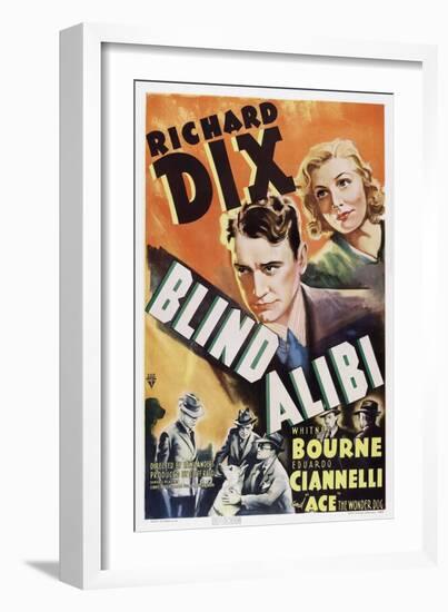 Blind Alibi, Top from Left: Richard Dix, Whitney Bourne, 1938-null-Framed Art Print
