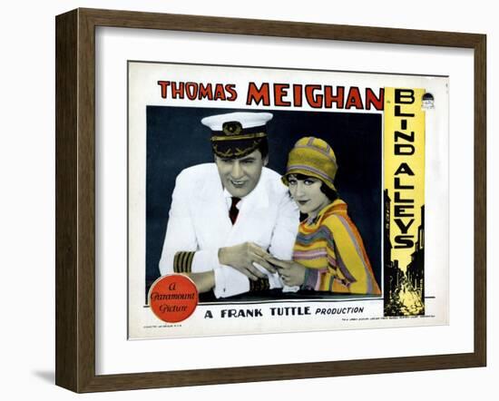 Blind Alleys, from Left, Thomas Meighan, Evelyn Brent, 1927-null-Framed Art Print