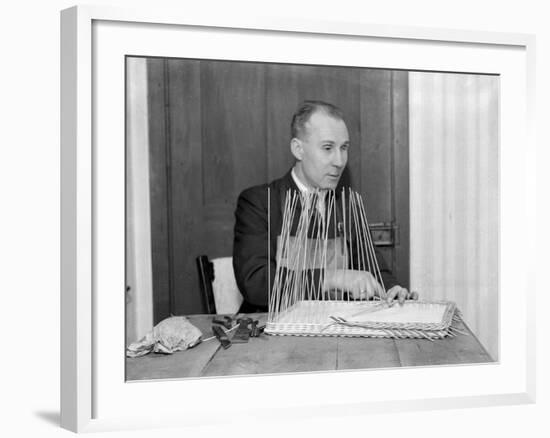 Blind Craftsman 1930s-null-Framed Photographic Print