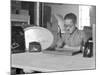 Blind Craftsman 1930s-null-Mounted Photographic Print