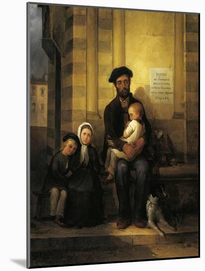 Blind Craftsman and His Family, 1851-Giuseppe Moricci-Mounted Giclee Print