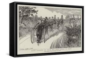 Blind Cyclists on their Way from London to Derby-Charles Joseph Staniland-Framed Stretched Canvas