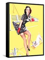 Blind Date Pin-Up 1940s-Gil Elvgren-Framed Stretched Canvas