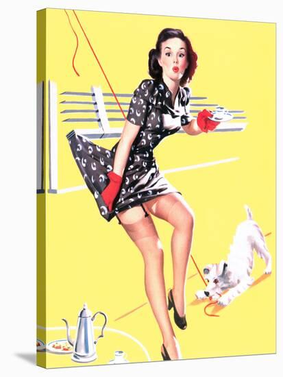 Blind Date Pin-Up 1940s-Gil Elvgren-Stretched Canvas