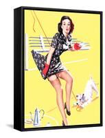 Blind Date Pin-Up 1940s-Gil Elvgren-Framed Stretched Canvas