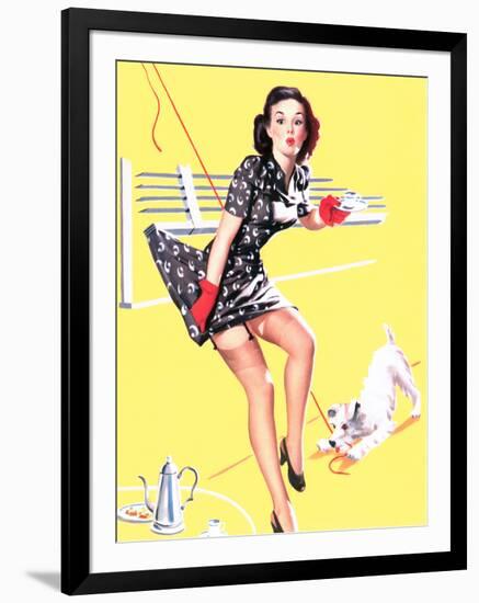 Blind Date Pin-Up 1940s-Gil Elvgren-Framed Art Print