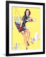 Blind Date Pin-Up 1940s-Gil Elvgren-Framed Art Print