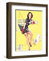 Blind Date Pin-Up 1940s-Gil Elvgren-Framed Art Print