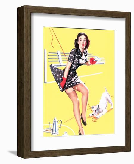 Blind Date Pin-Up 1940s-Gil Elvgren-Framed Art Print