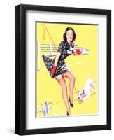 Blind Date Pin-Up 1940s-Gil Elvgren-Framed Art Print