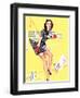 Blind Date Pin-Up 1940s-Gil Elvgren-Framed Art Print