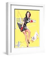 Blind Date Pin-Up 1940s-Gil Elvgren-Framed Art Print