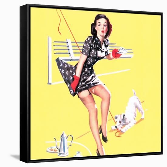 Blind Date Pin-Up 1940s-Gil Elvgren-Framed Stretched Canvas