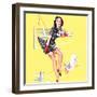 Blind Date Pin-Up 1940s-Gil Elvgren-Framed Art Print