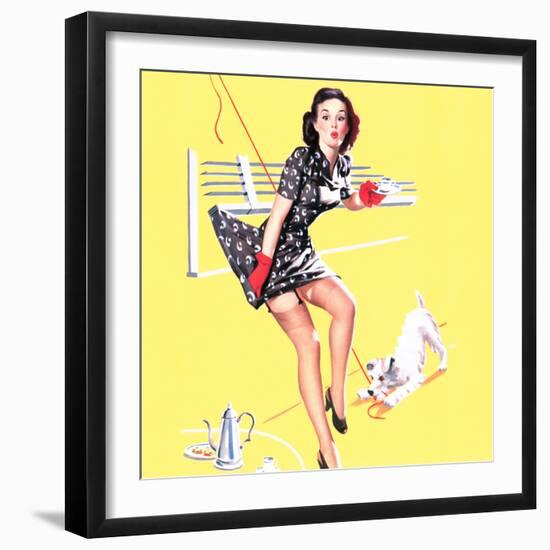 Blind Date Pin-Up 1940s-Gil Elvgren-Framed Art Print