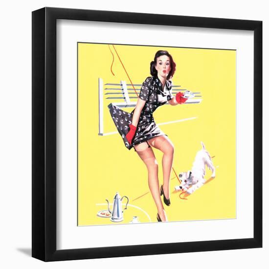 Blind Date Pin-Up 1940s-Gil Elvgren-Framed Art Print