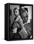 Blind Doctor Albert A. Nast Holding Ear to Back of 3 Month Old Instead of Using a Stethoscope-Thomas D. Mcavoy-Framed Stretched Canvas