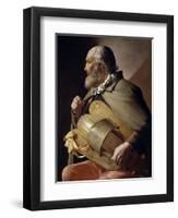 Blind Hurdy-Gurdy Player, 1610-1630-Georges de La Tour-Framed Giclee Print