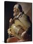 Blind Hurdy-Gurdy Player, 1610-1630-Georges de La Tour-Stretched Canvas