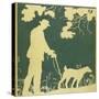 Blind Man and Dog-Mildred R Lamb-Stretched Canvas