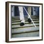 Blind Man Descending Stairs-Cristina-Framed Premium Photographic Print
