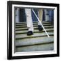 Blind Man Descending Stairs-Cristina-Framed Photographic Print