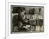 Blind Man Labeling Brooms at the Bourne Memorial Building, New York, 1935-Byron Company-Framed Giclee Print