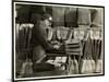 Blind Man Labeling Brooms at the Bourne Memorial Building, New York, 1935-Byron Company-Mounted Giclee Print