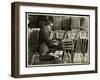 Blind Man Labeling Brooms at the Bourne Memorial Building, New York, 1935-Byron Company-Framed Giclee Print