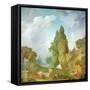 Blind Man's Buff-Jean-Honoré Fragonard-Framed Stretched Canvas