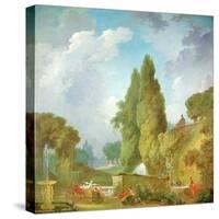 Blind Man's Buff-Jean-Honoré Fragonard-Stretched Canvas