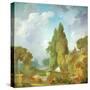 Blind Man's Buff-Jean-Honoré Fragonard-Stretched Canvas