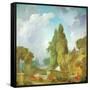 Blind Man's Buff-Jean-Honoré Fragonard-Framed Stretched Canvas