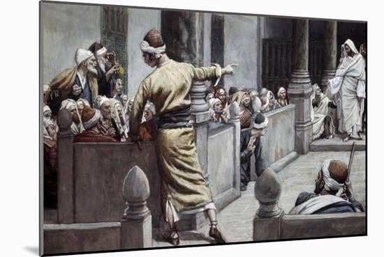 Blind Man Tells His Story to the Jews-James Jacques Joseph Tissot-Mounted Giclee Print