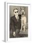 Blind Man with Guide Dog, France-null-Framed Photographic Print