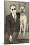 Blind Man with Guide Dog, France-null-Mounted Photographic Print