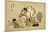 Blind Monks Examining an Elephant-Itcho Hanabusa-Mounted Art Print