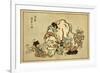 Blind Monks Examining an Elephant-Itcho Hanabusa-Framed Premium Giclee Print