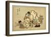 Blind Monks Examining an Elephant-Itcho Hanabusa-Framed Art Print