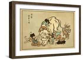 Blind Monks Examining an Elephant-Itcho Hanabusa-Framed Art Print