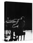 Blind Singer and Jazz Pianist Ray Charles Performing in Concert at Carnegie Hall-Bill Ray-Stretched Canvas