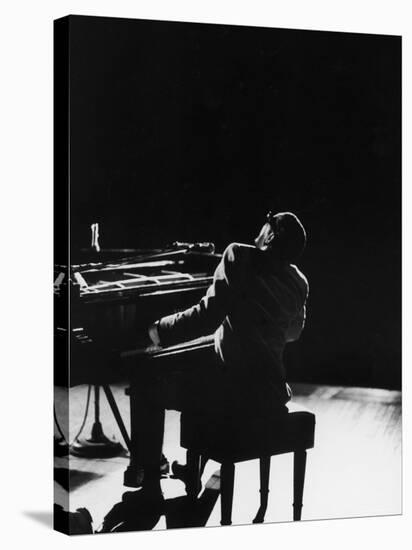 Blind Singer and Jazz Pianist Ray Charles Performing in Concert at Carnegie Hall-Bill Ray-Stretched Canvas