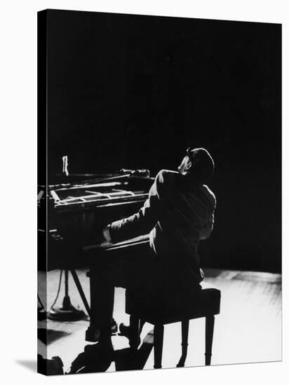 Blind Singer and Jazz Pianist Ray Charles Performing in Concert at Carnegie Hall-Bill Ray-Stretched Canvas