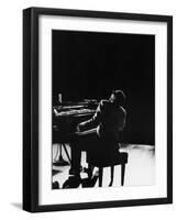 Blind Singer and Jazz Pianist Ray Charles Performing in Concert at Carnegie Hall-Bill Ray-Framed Premium Photographic Print