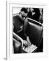 Blind Singer Ray Charles Playing Chess on a Board with Special Niches-Bill Ray-Framed Premium Photographic Print