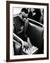 Blind Singer Ray Charles Playing Chess on a Board with Special Niches-Bill Ray-Framed Premium Photographic Print