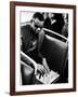 Blind Singer Ray Charles Playing Chess on a Board with Special Niches-Bill Ray-Framed Premium Photographic Print