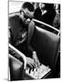 Blind Singer Ray Charles Playing Chess on a Board with Special Niches-Bill Ray-Mounted Premium Photographic Print